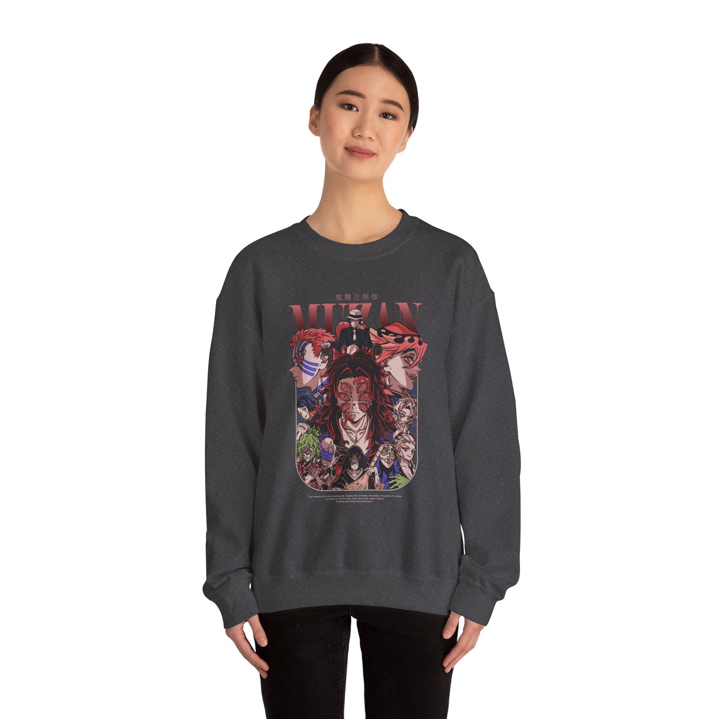 Demon Slayer Character Collage Sweatshirt | Anime Graphic Crewneck