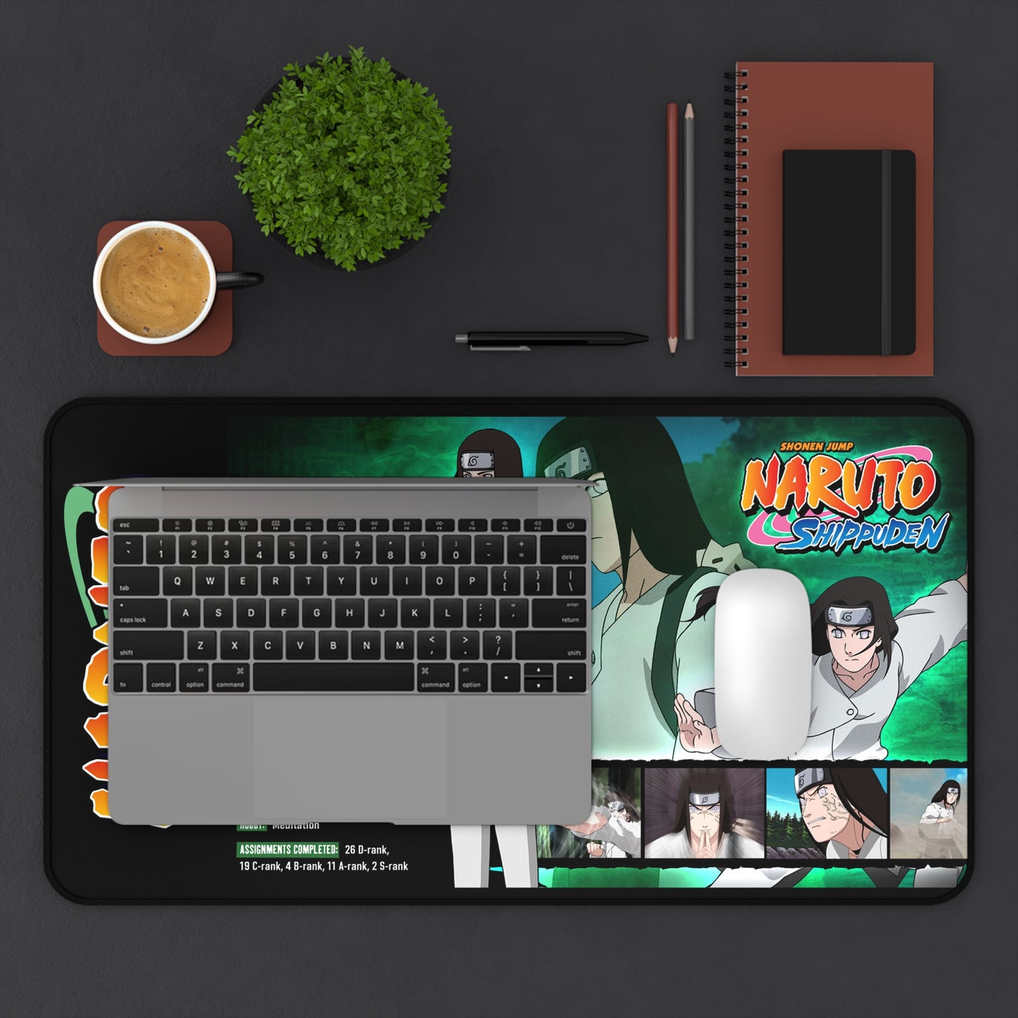 Neji Hyuga Naruto Shippuden Desk Mat | Anime Gaming Mouse Pad