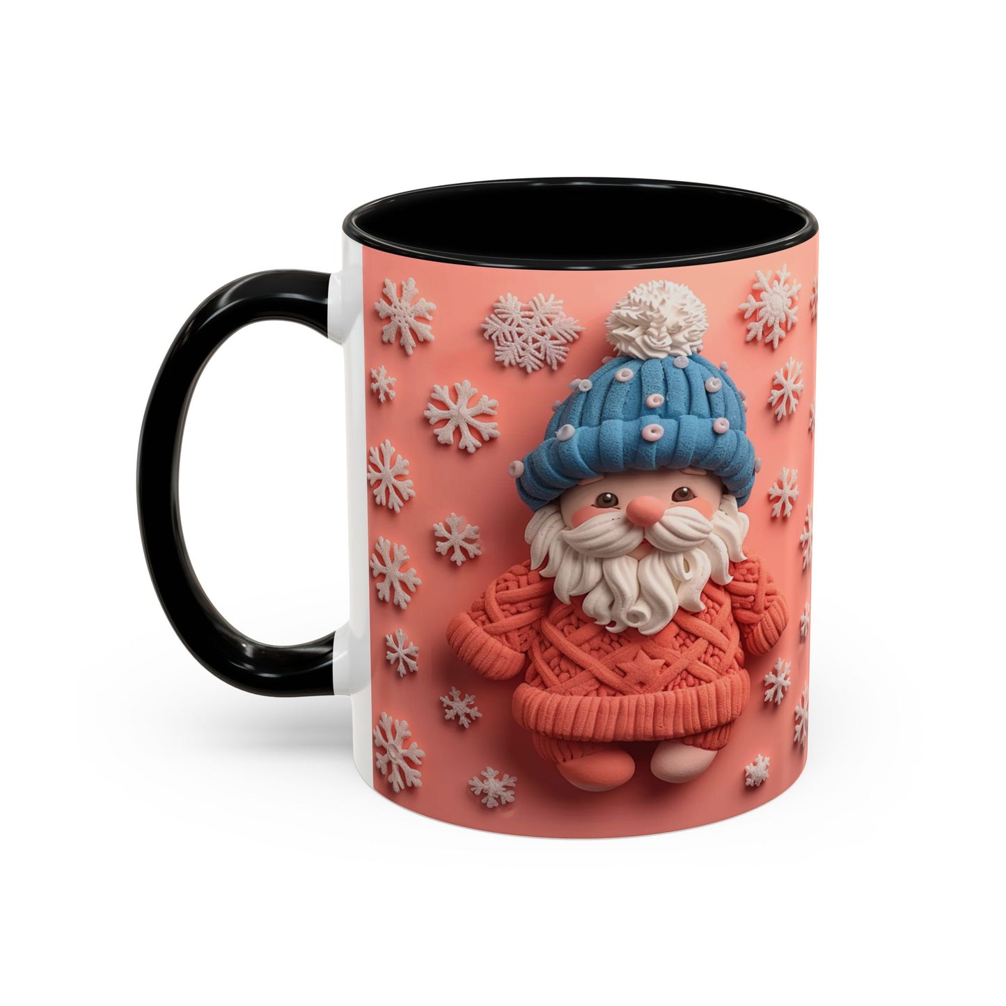 Knit Gnome with Snowflakes Mug | Accent Coffee Mug 11oz 15oz