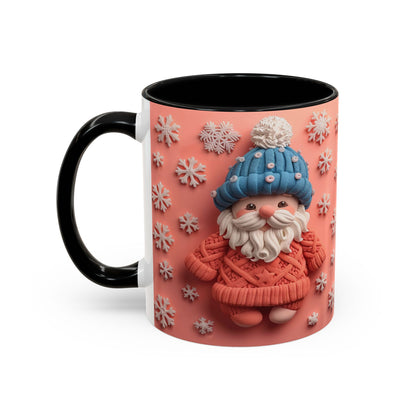 Knit Gnome with Snowflakes Mug | Accent Coffee Mug 11oz 15oz