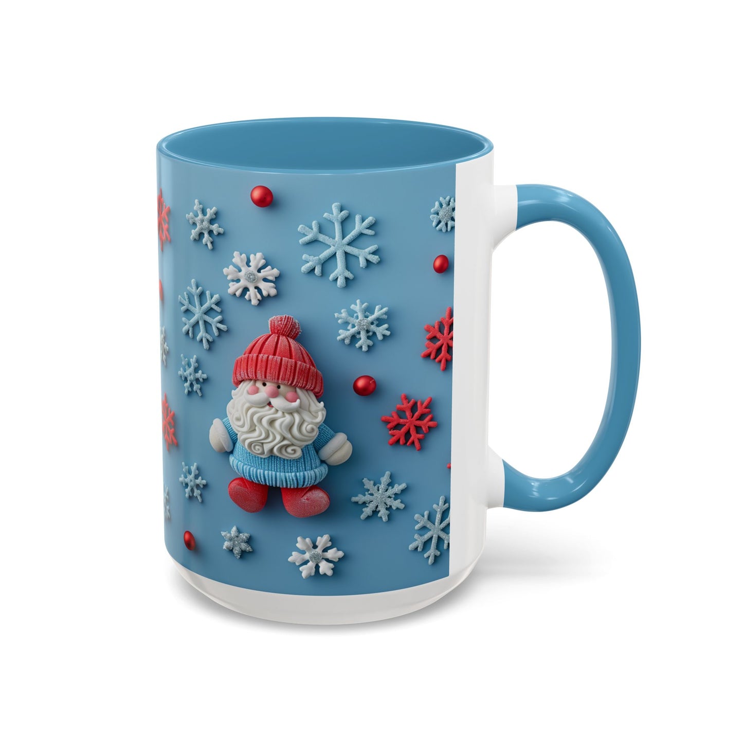 Santa Snowflake Pattern Mug | Accent Coffee Mug