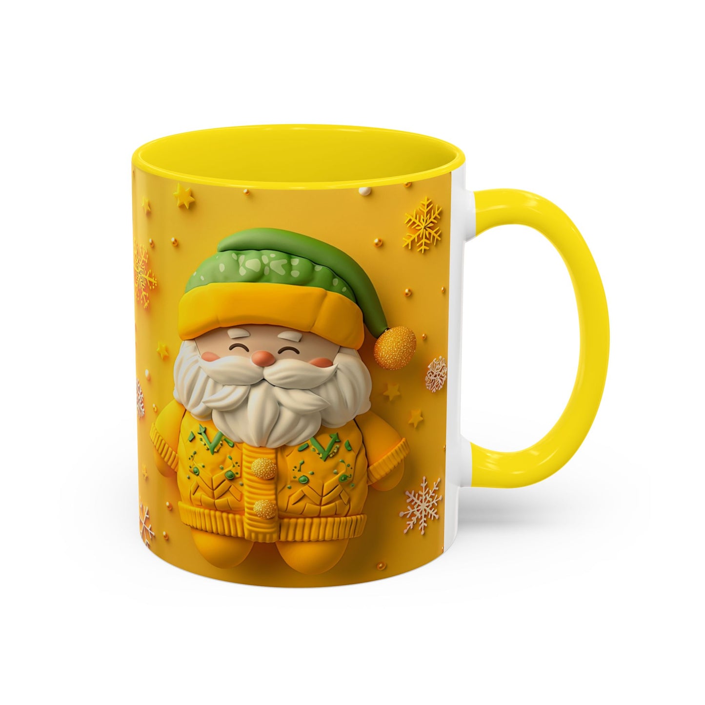 Yellow Sweater Santa Mug | Accent Coffee Mug