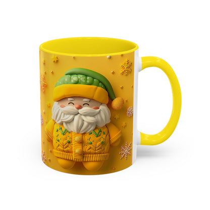 Yellow Sweater Santa Mug | Accent Coffee Mug