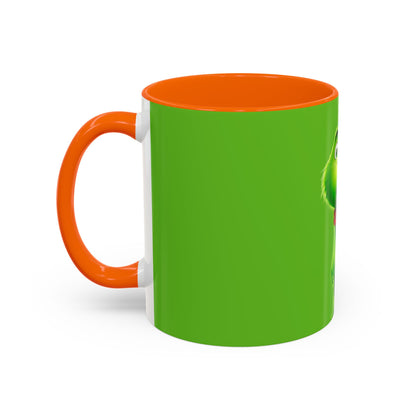 Grinch Character with Poop Present Mug | Accent Coffee Mug