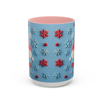 Santa Snowflake Pattern Mug | Accent Coffee Mug