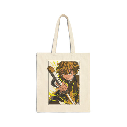 Zenitsu Canvas Tote Bag | Demon Slayer Inspired Canvas Tote Bag
