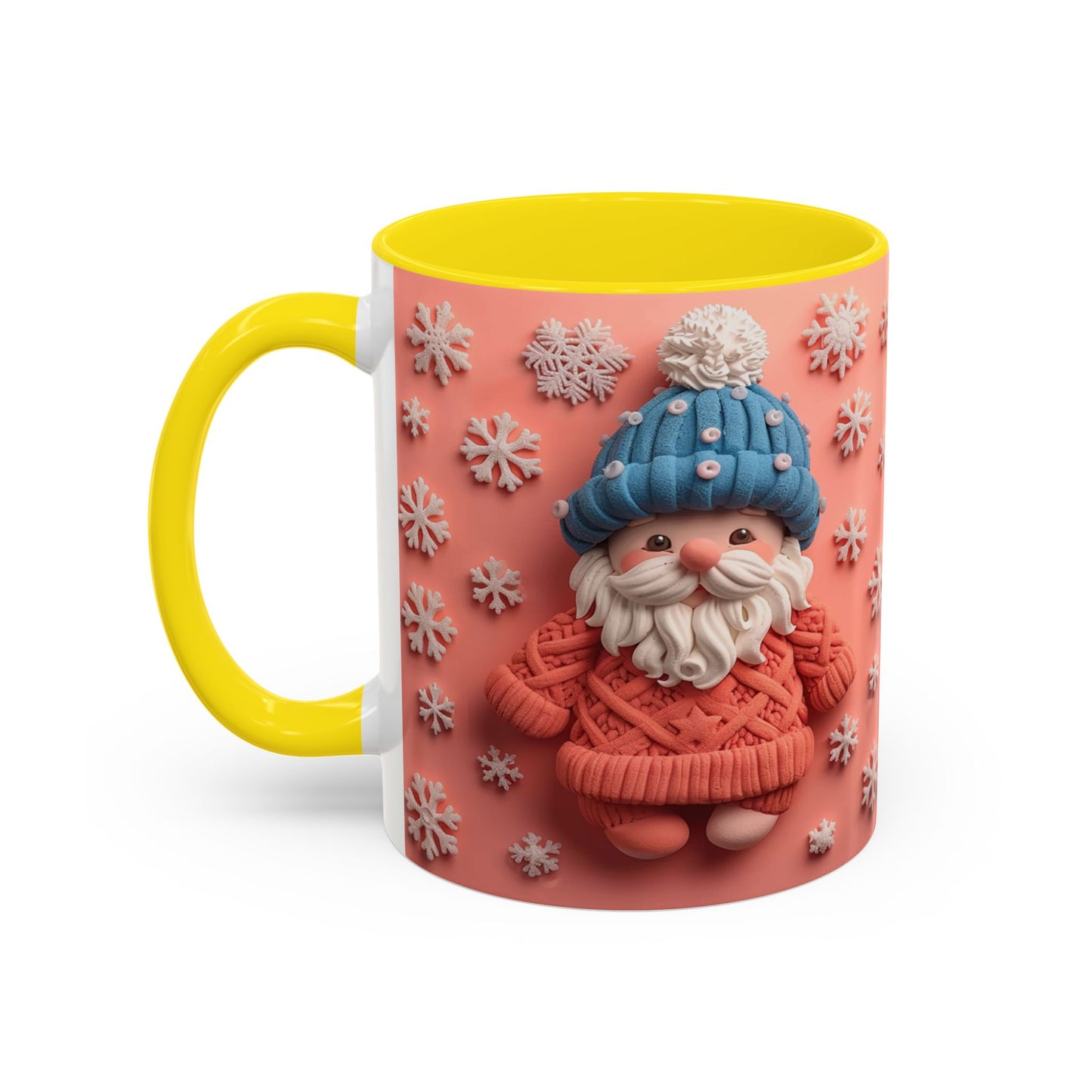 Knit Gnome with Snowflakes Mug | Accent Coffee Mug 11oz 15oz