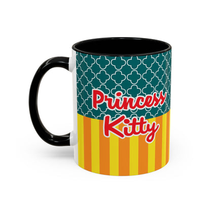 Redheaded Princess Kitty Accent Coffee Mug | Cute Cat Princess Design
