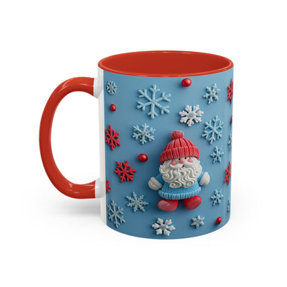 Santa Snowflake Pattern Mug | Accent Coffee Mug