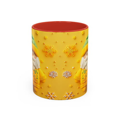 Yellow Sweater Santa Mug | Accent Coffee Mug