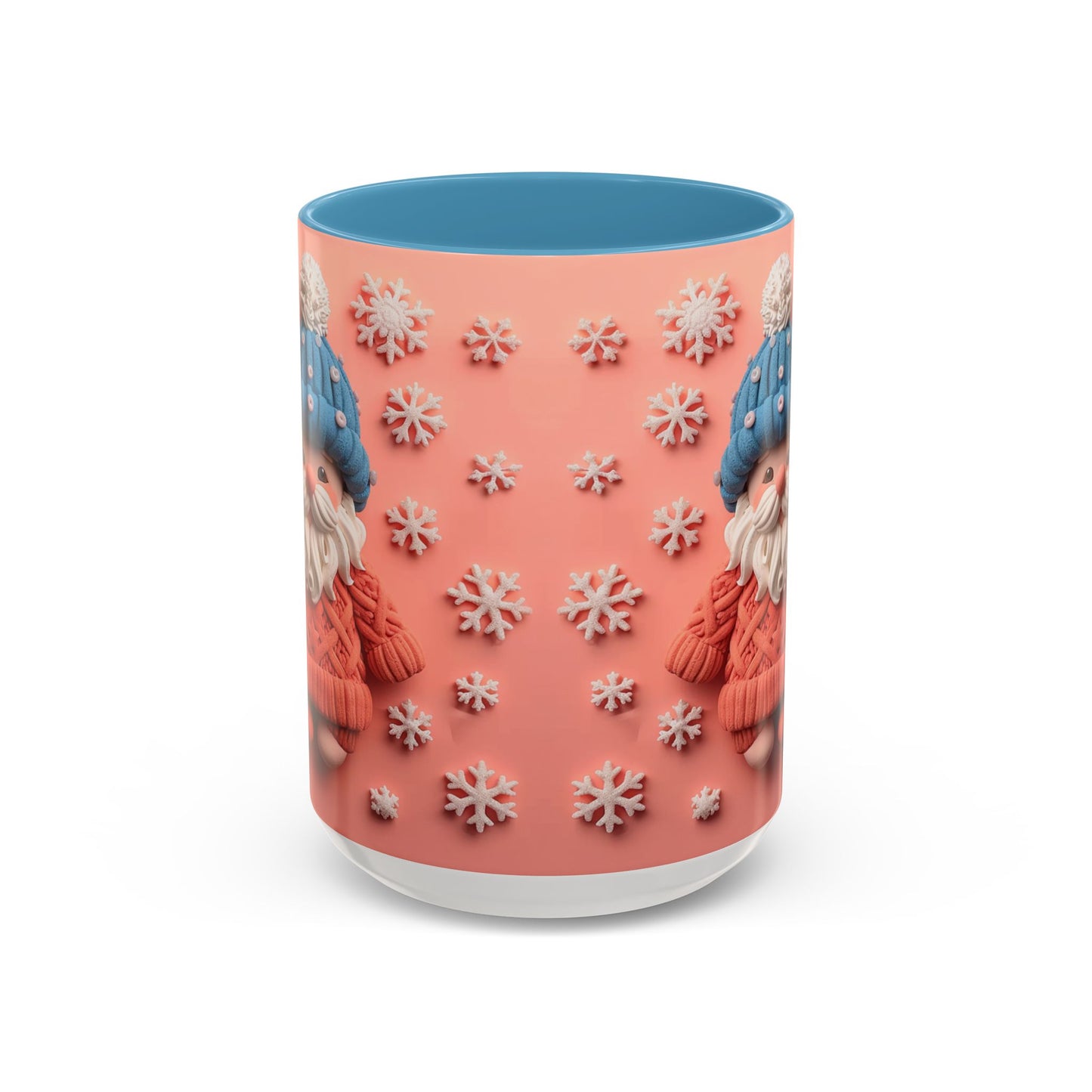 Knit Gnome with Snowflakes Mug | Accent Coffee Mug 11oz 15oz