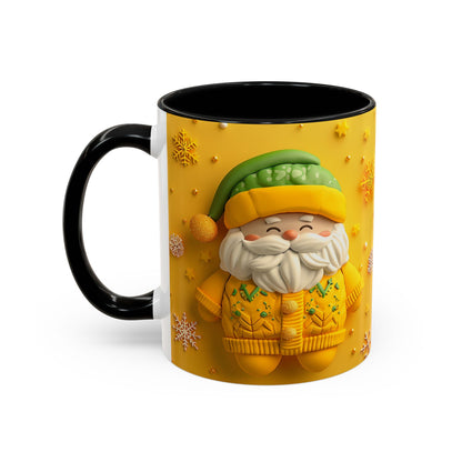 Yellow Sweater Santa Mug | Accent Coffee Mug