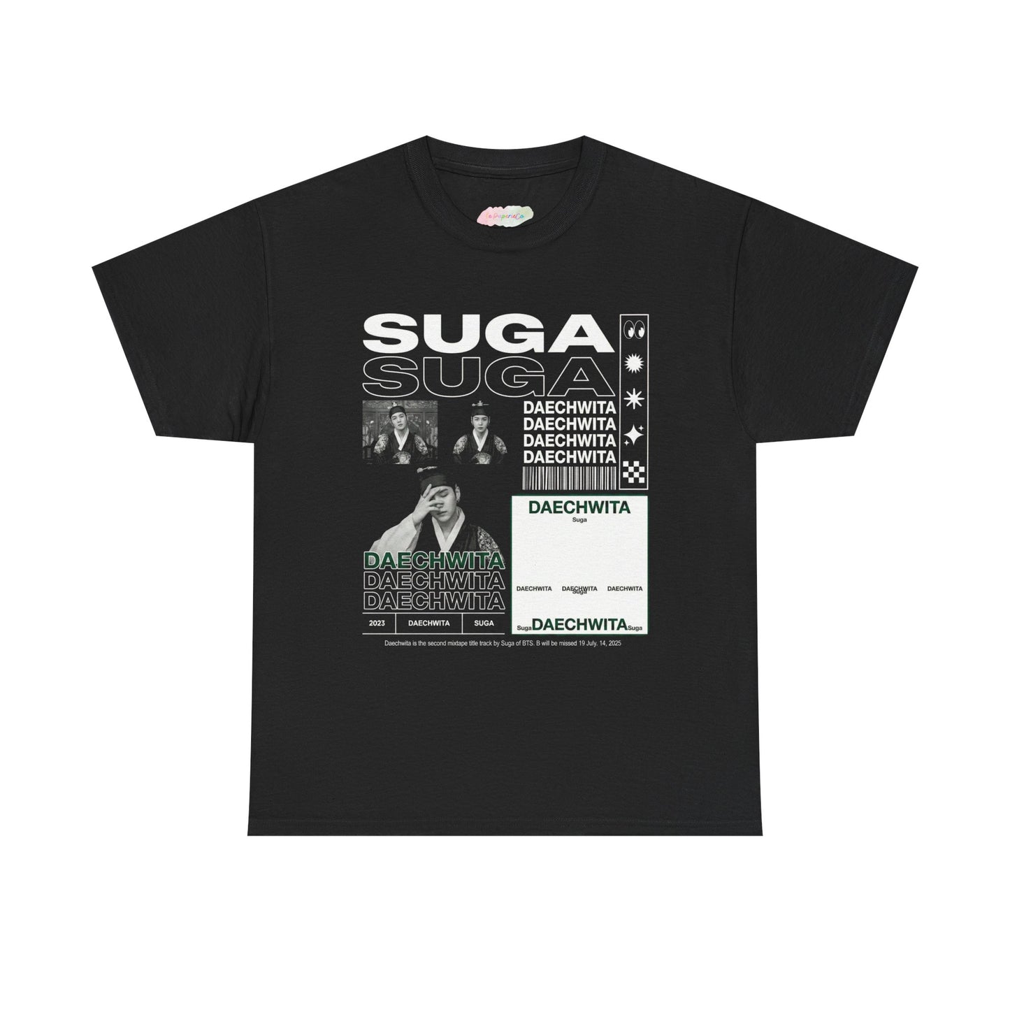 Suga Daechwita Graphic Tee | K-Pop Rapper Photo Collage Shirt