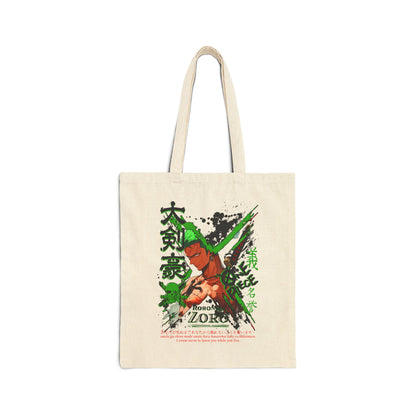 Zoro Art Canvas Tote Bag | One Piece Inspired Tote Bag