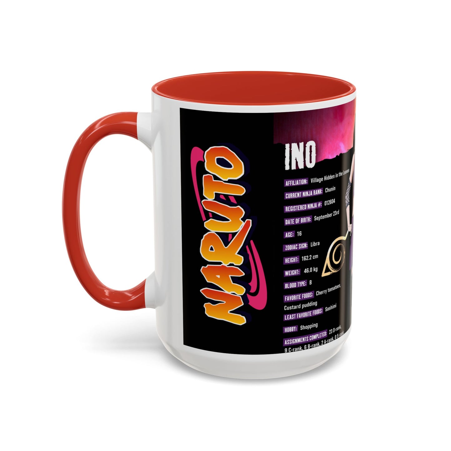Naruto Shippuden Ino Anime Accent Coffee Mug — 11/15oz