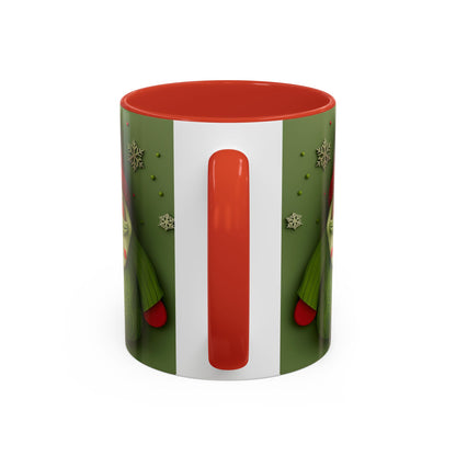 Green Knit Santa Mug | Accent Coffee Mug