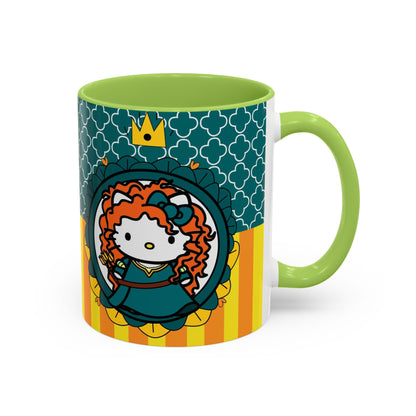 Redheaded Princess Kitty Accent Coffee Mug | Cute Cat Princess Design