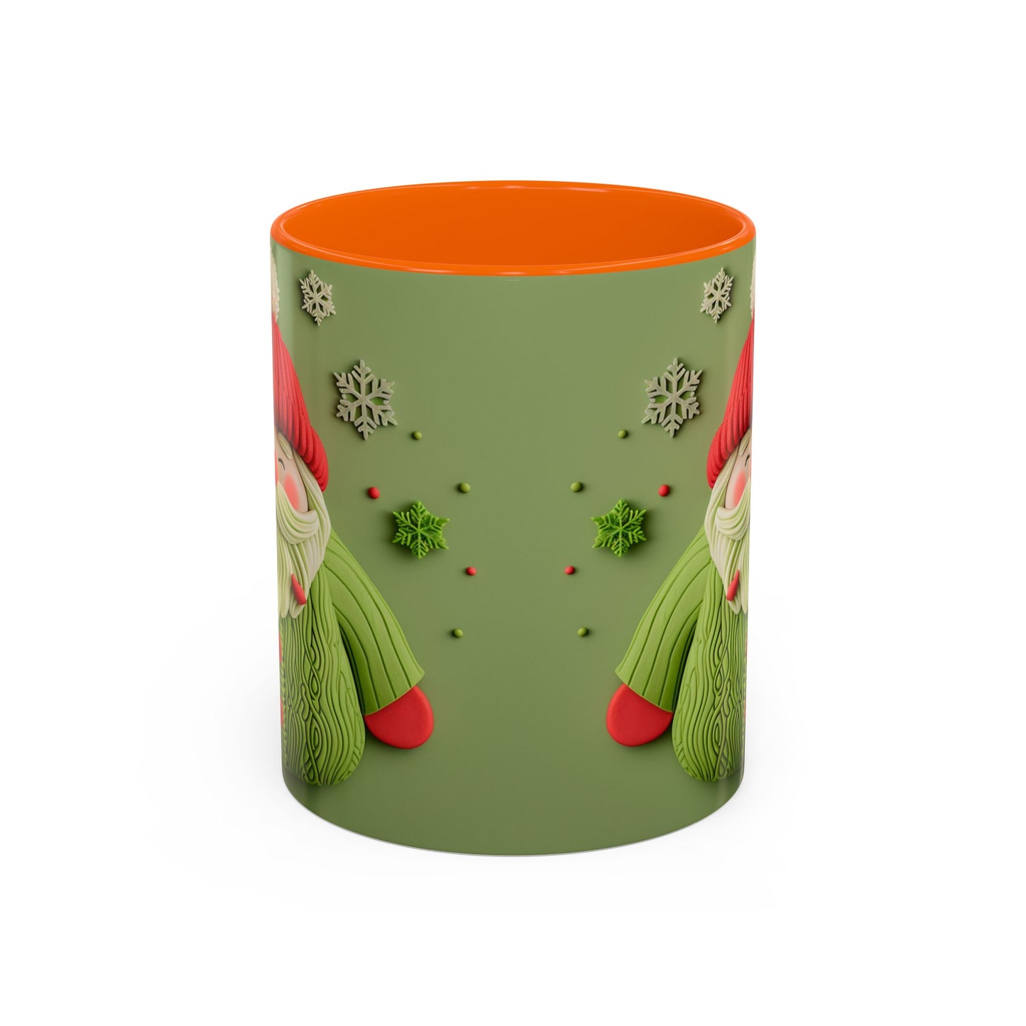 Green Knit Santa Mug | Accent Coffee Mug