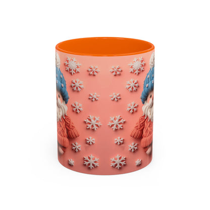 Knit Gnome with Snowflakes Mug | Accent Coffee Mug 11oz 15oz
