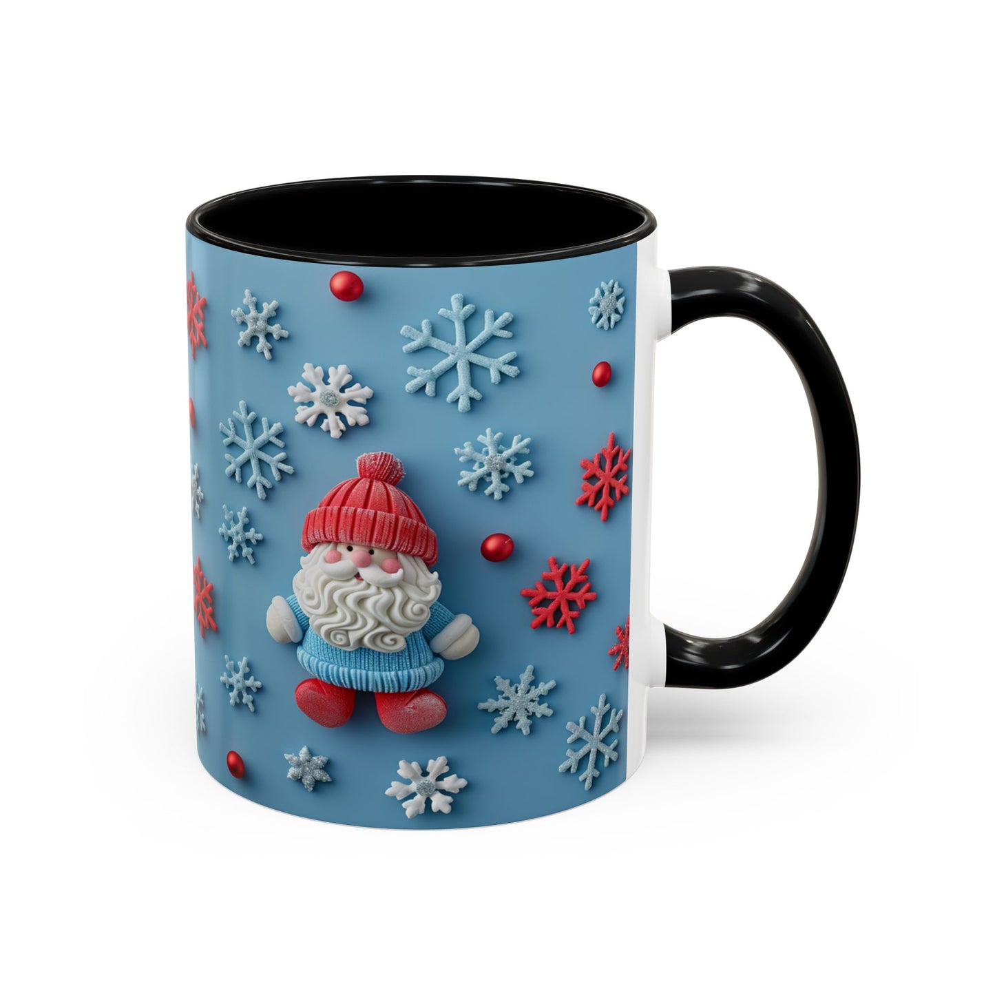 Santa Snowflake Pattern Mug | Accent Coffee Mug