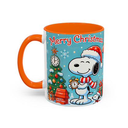 Beagle Chistmas Illustration Mug | Accent Coffee Mug 11oz 15oz