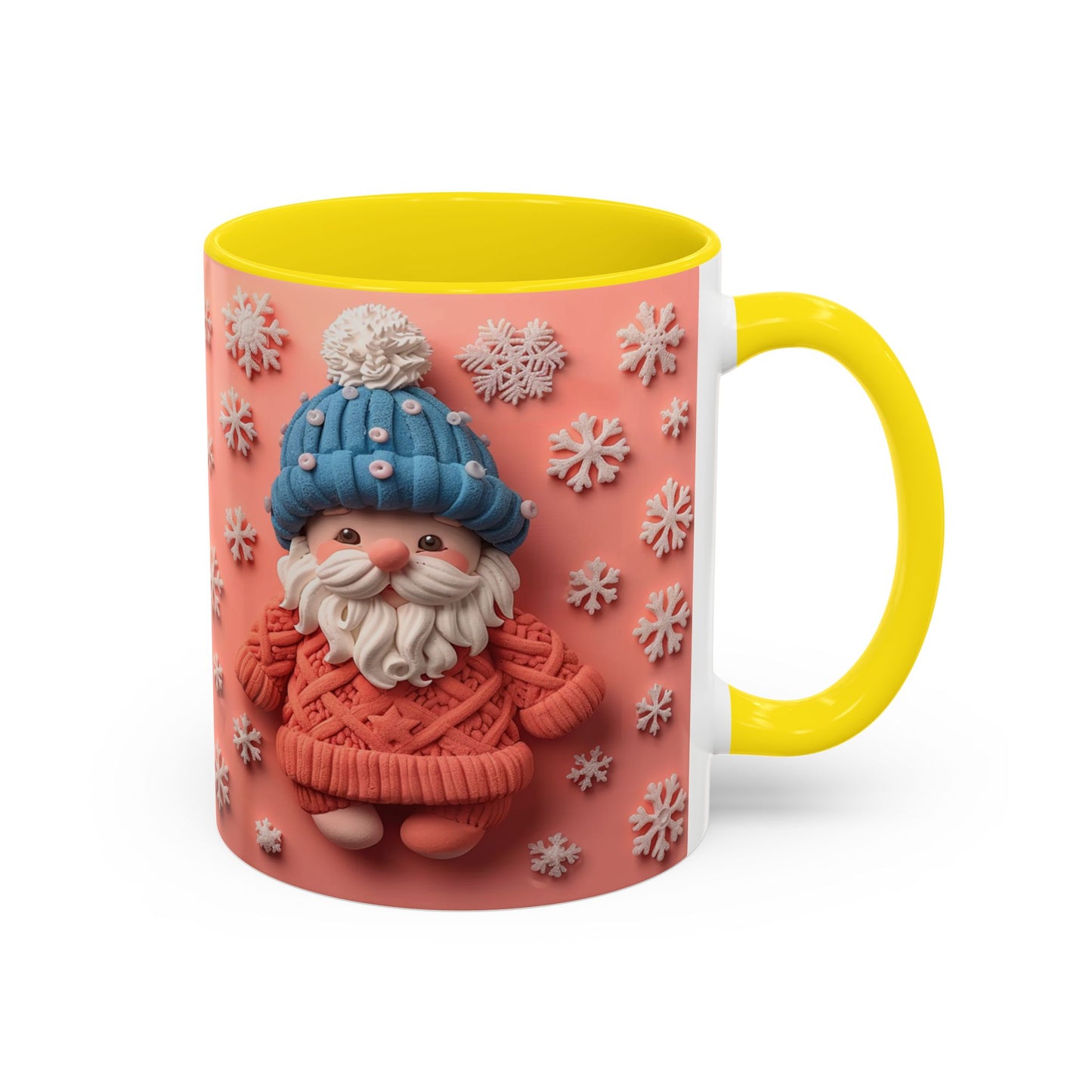 Knit Gnome with Snowflakes Mug | Accent Coffee Mug 11oz 15oz