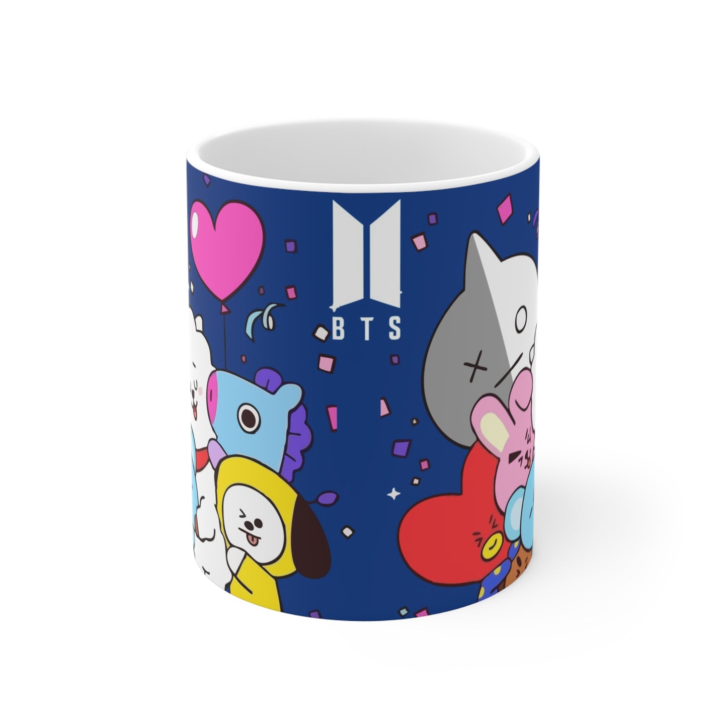 BT21 Characters Mug | Cute Kawaii Cartoon Crew, 11oz Ceramic