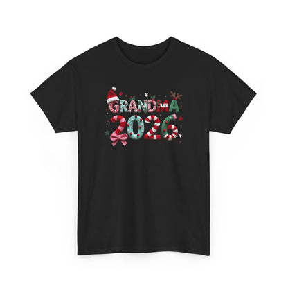 Grandma 2026 Christmas Tee Festive Holiday Gift Shirt for New Grandmothers