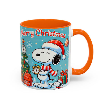 Beagle Chistmas Illustration Mug | Accent Coffee Mug 11oz 15oz