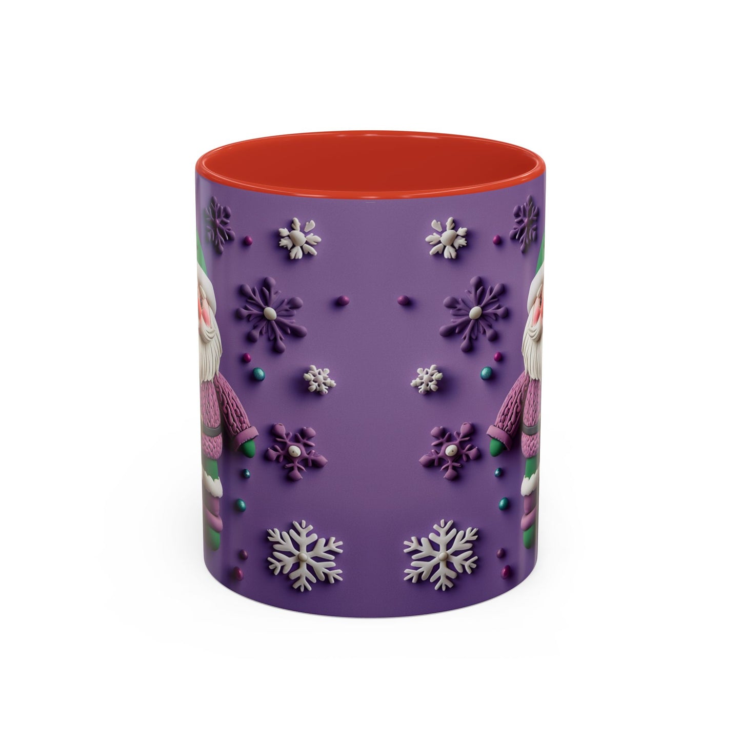 Purple Santa Snowflake Mug | Accent Coffee Mug