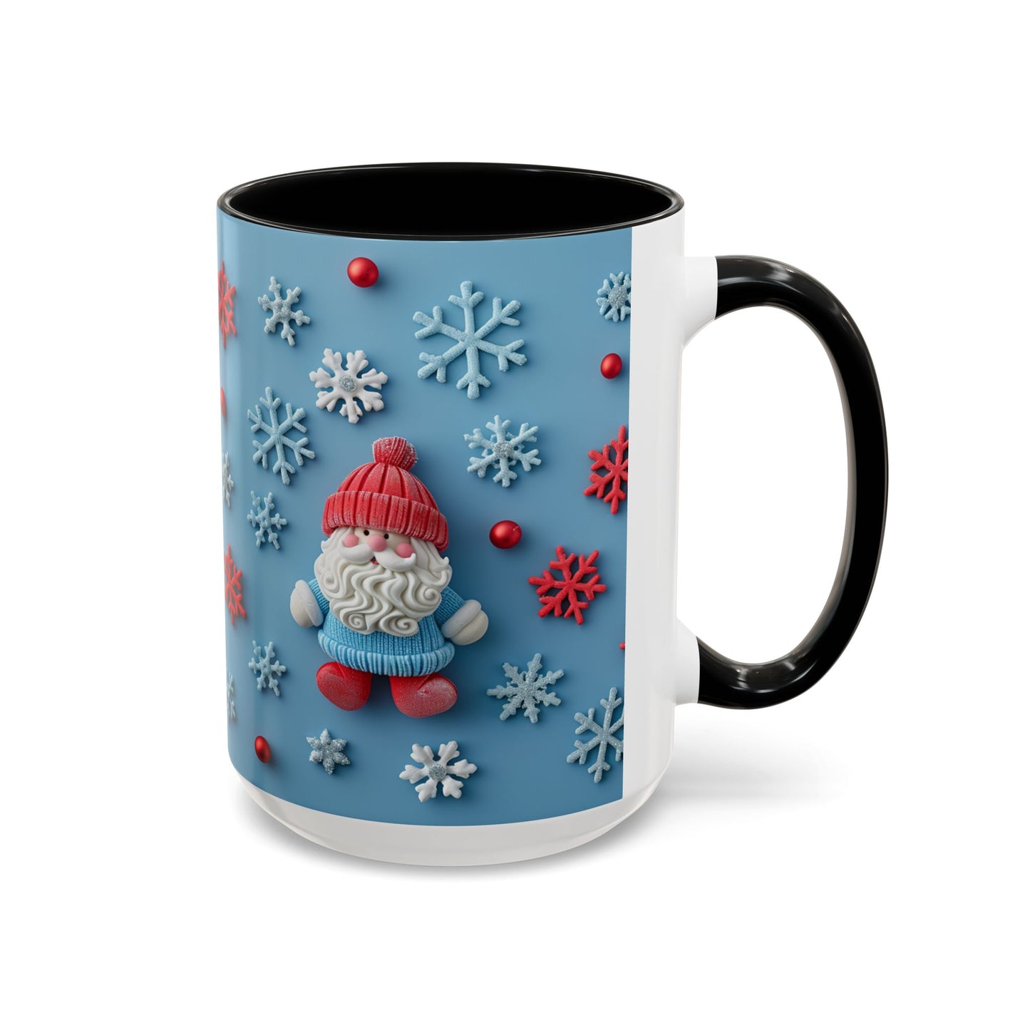 Santa Snowflake Pattern Mug | Accent Coffee Mug