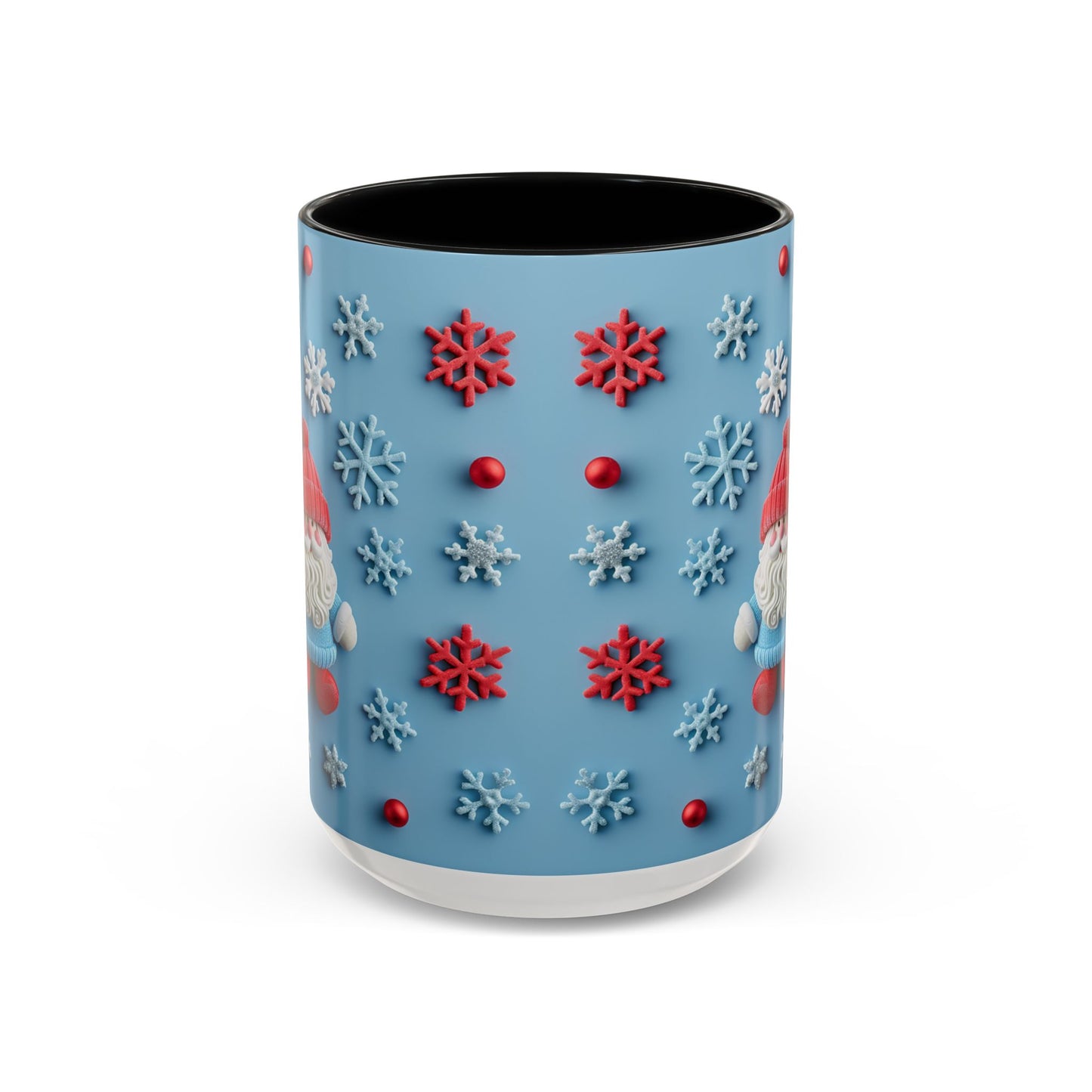 Santa Snowflake Pattern Mug | Accent Coffee Mug