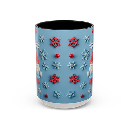 Santa Snowflake Pattern Mug | Accent Coffee Mug