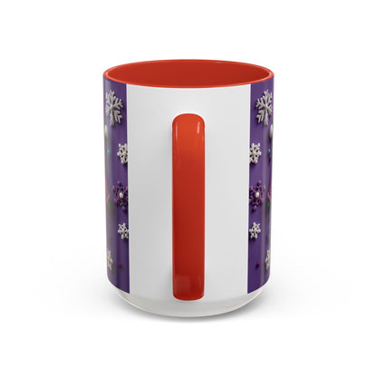 Purple Santa Snowflake Mug | Accent Coffee Mug