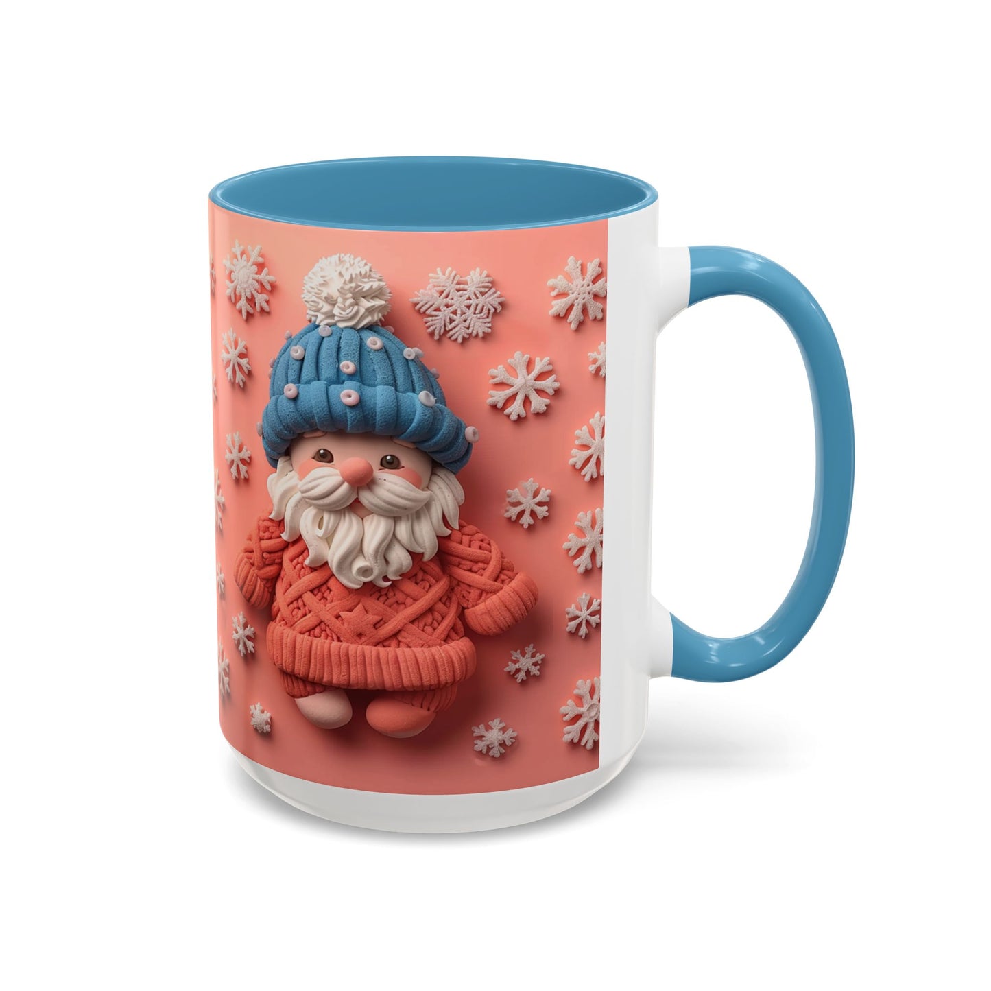 Knit Gnome with Snowflakes Mug | Accent Coffee Mug 11oz 15oz