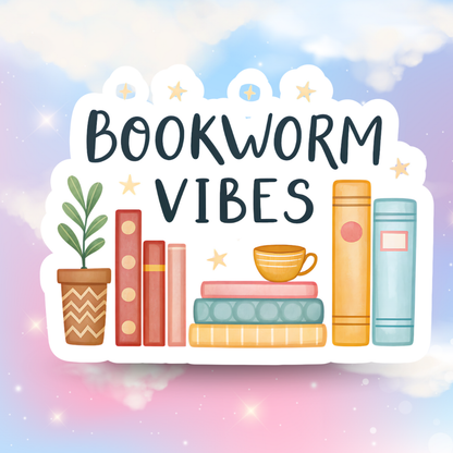 Book Lover Sticker Collection | Holographic Vinyl Water Resistant Stickers