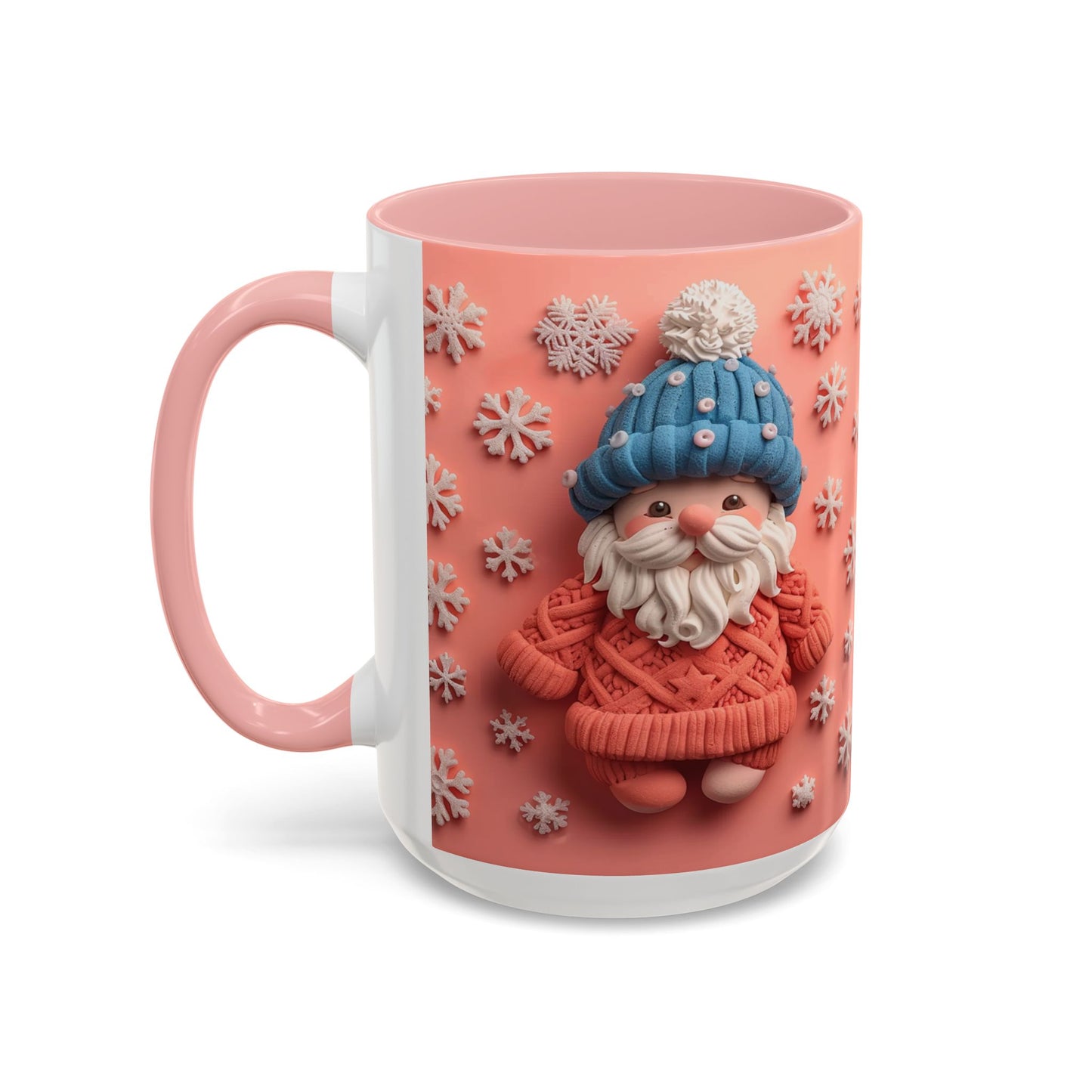 Knit Gnome with Snowflakes Mug | Accent Coffee Mug 11oz 15oz