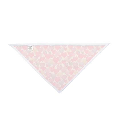 Valentine Watercolor Hearts Pet Bandana – Romantic Pink Dog & Cat Accessory
