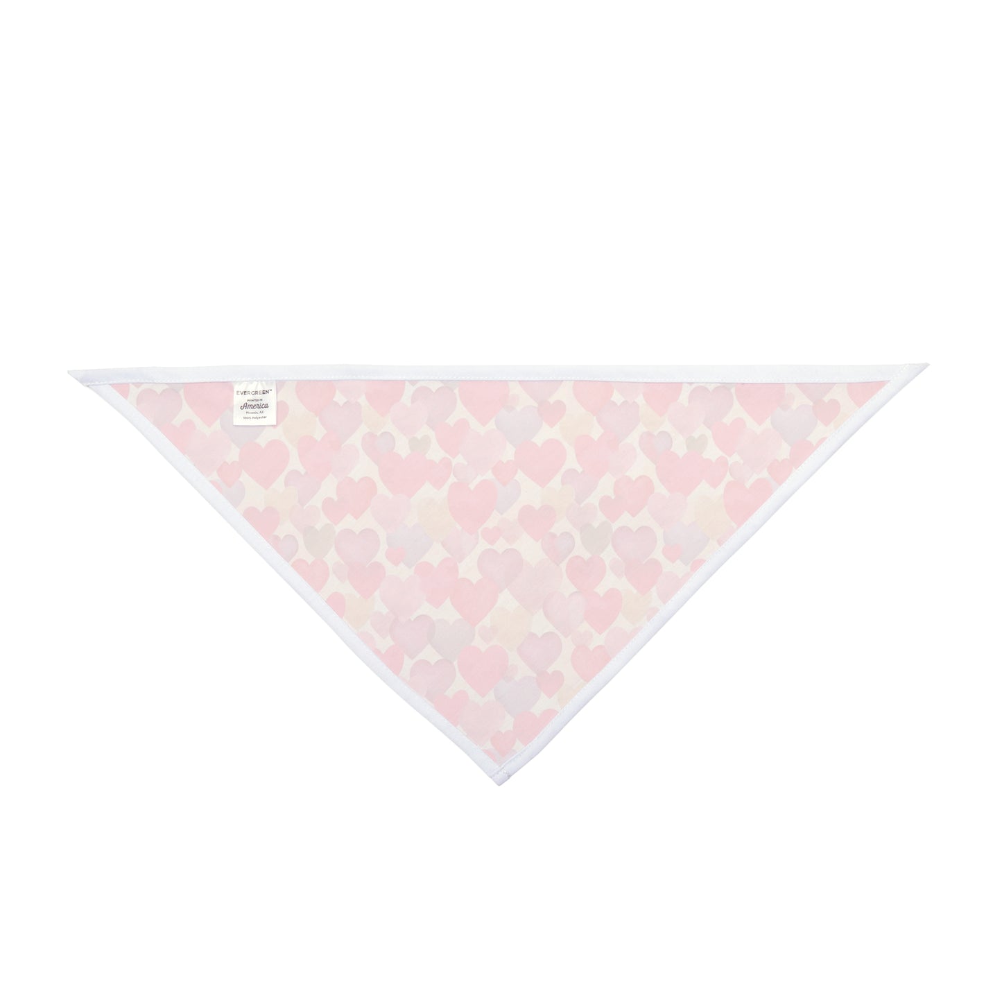 Valentine Watercolor Hearts Pet Bandana – Romantic Pink Dog & Cat Accessory