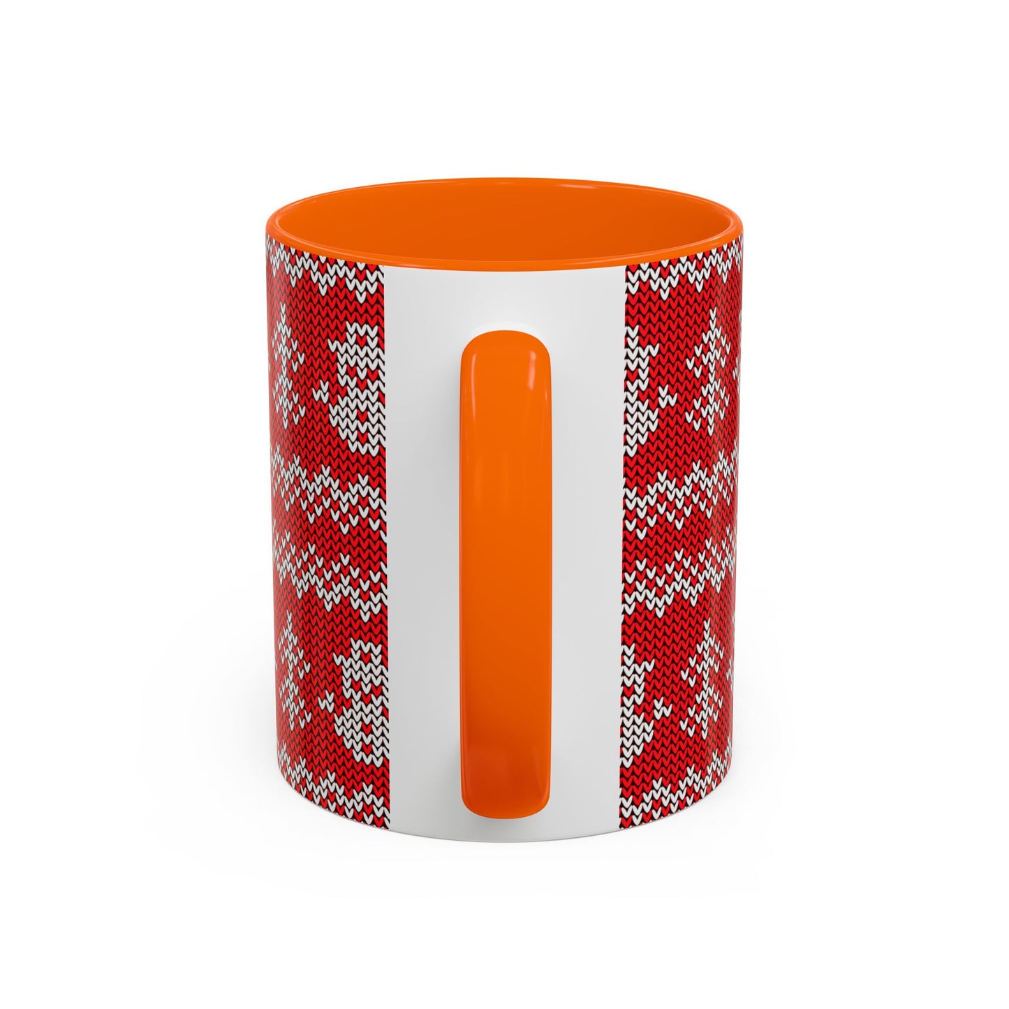 Snowman Knit Pattern Accent Mug | Christmas Holiday Coffee Cup