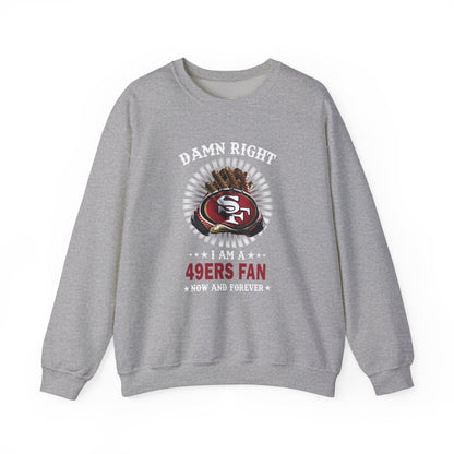 Customizable 49ers Fan Crewneck Sweatshirt | Football Team Logo Pullover