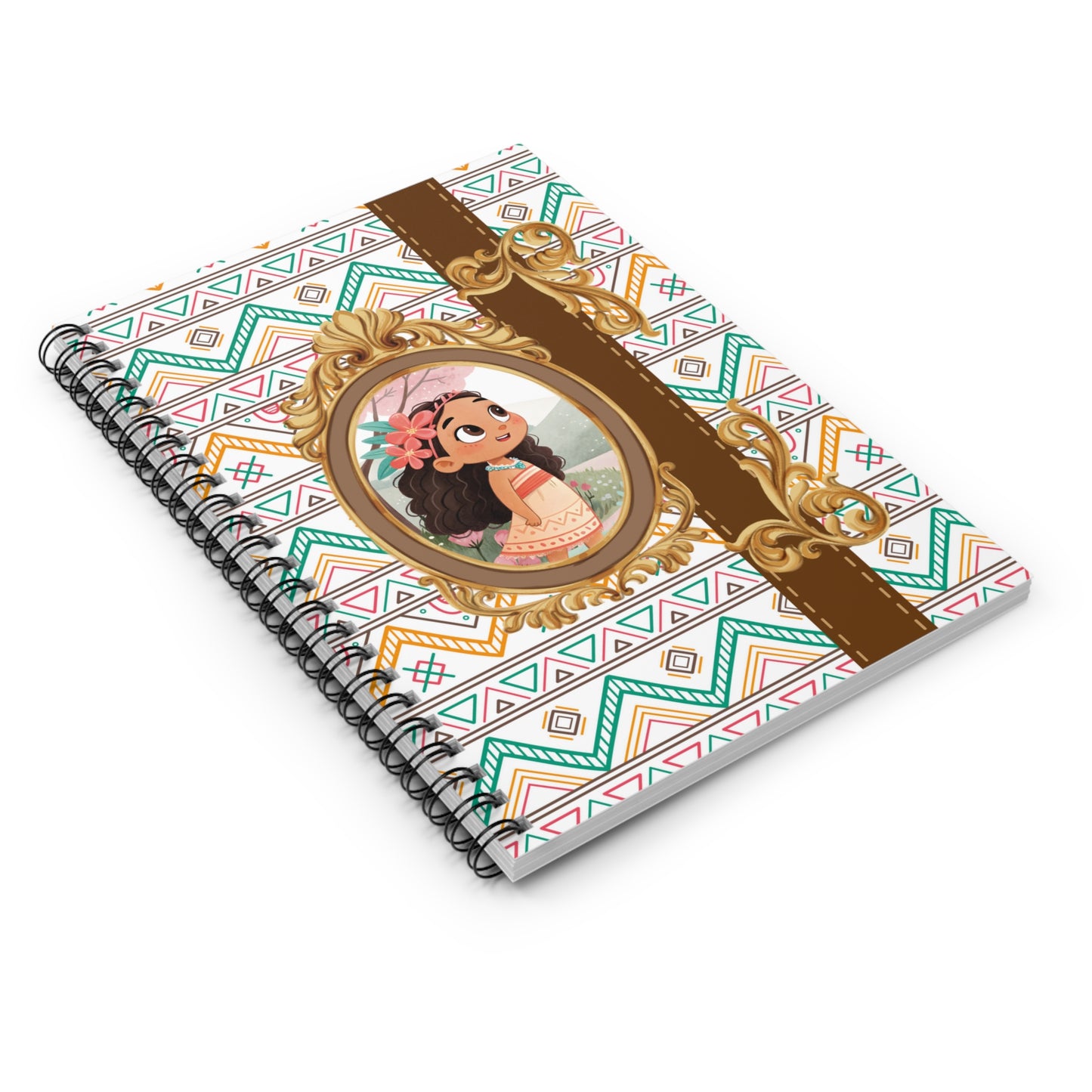 Polynesian Princess Portrait Spiral Notebook | Ruled Journal