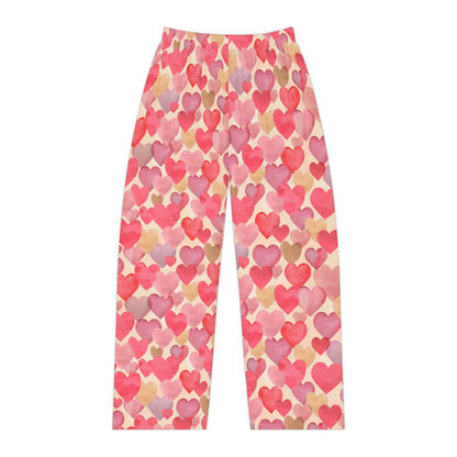 Heart Print Pajama Pants — Women's Valentine's Lounge Sleepwear