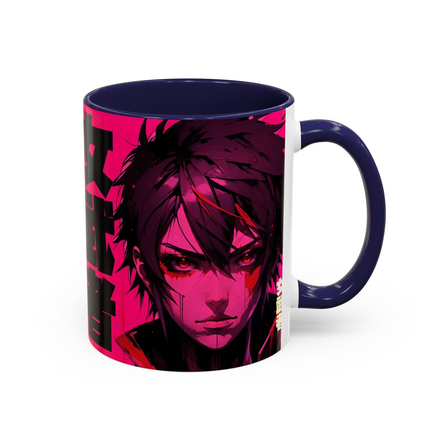 Neon Anime Samurai Mug | Accent Coffee Mug 11oz 15oz