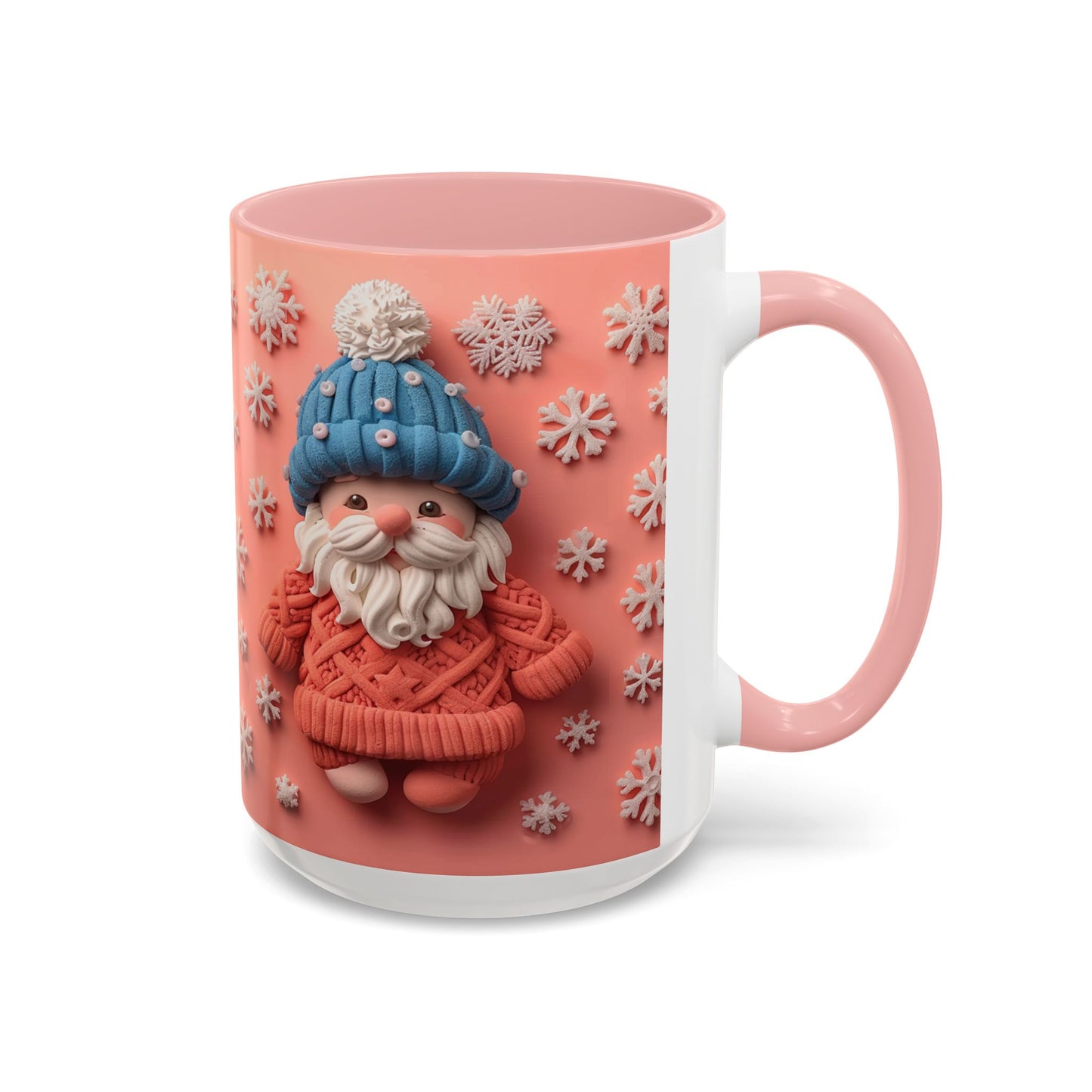 Knit Gnome with Snowflakes Mug | Accent Coffee Mug 11oz 15oz