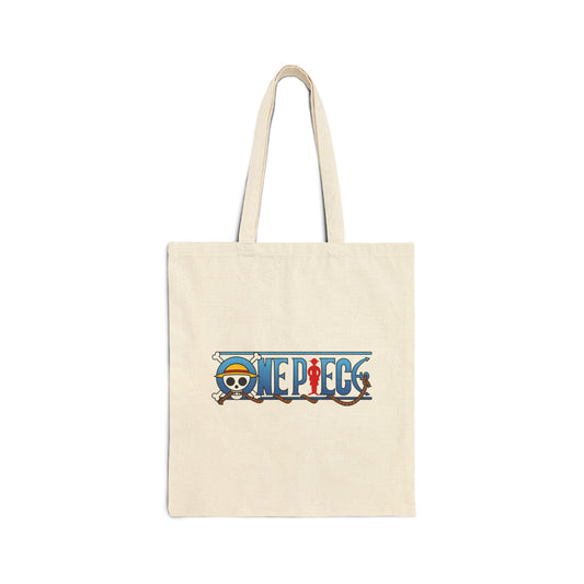 One Piece Logo Canvas Tote Bag | One Piece Inspired Tote Bag