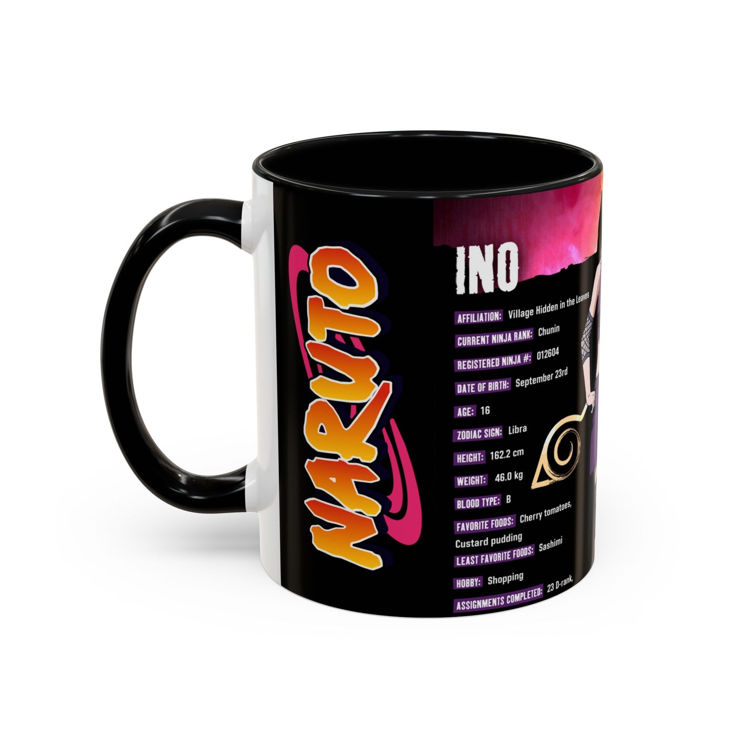 Naruto Shippuden Ino Anime Accent Coffee Mug — 11/15oz
