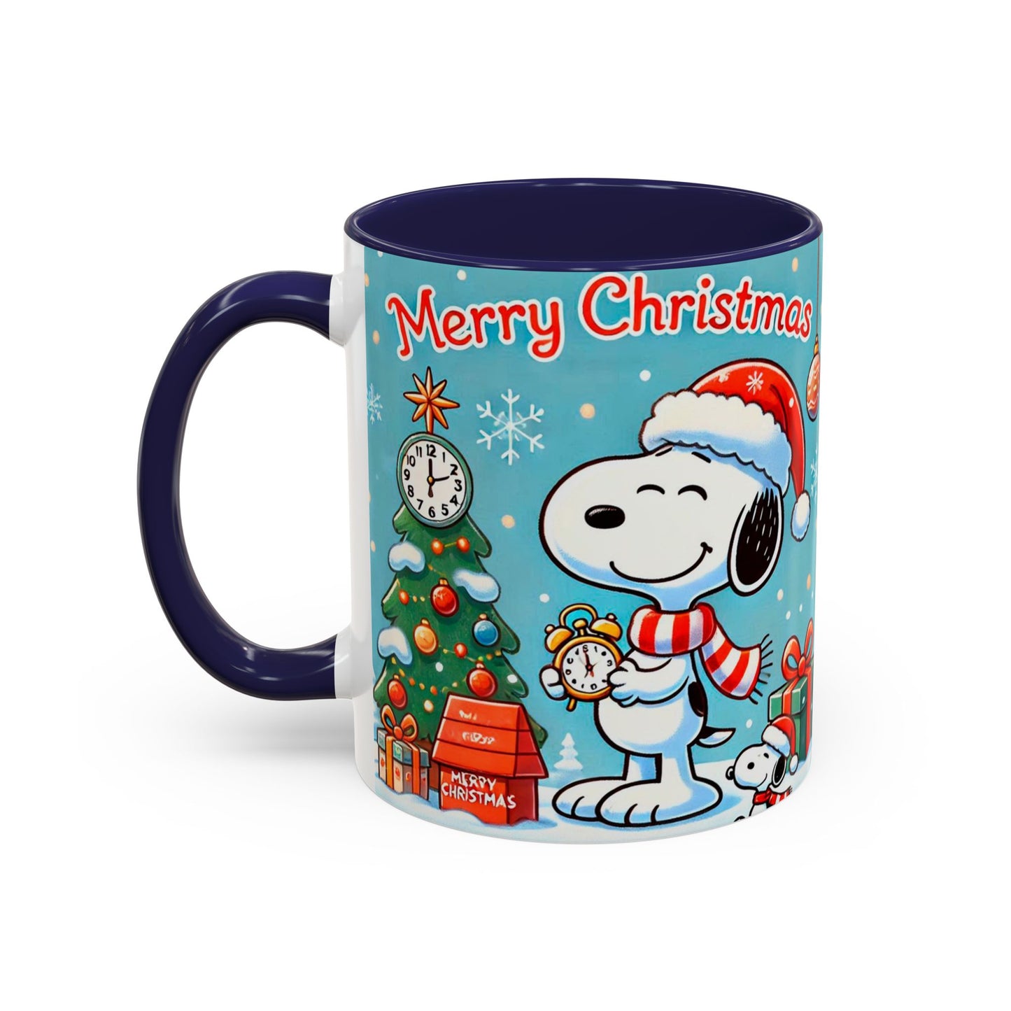 Beagle Chistmas Illustration Mug | Accent Coffee Mug 11oz 15oz
