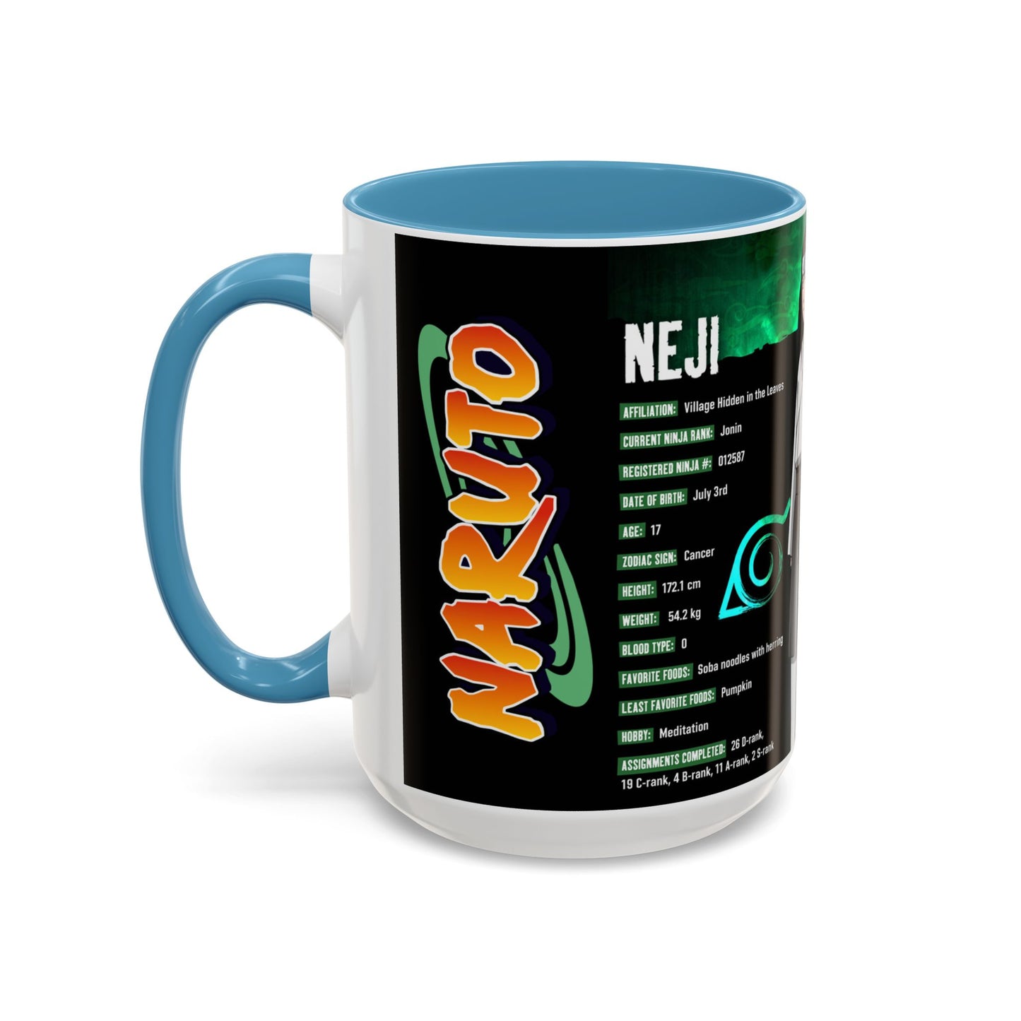 Naruto Shippuden Neji Accent Coffee Mug | Coffee Mug (11/15oz)