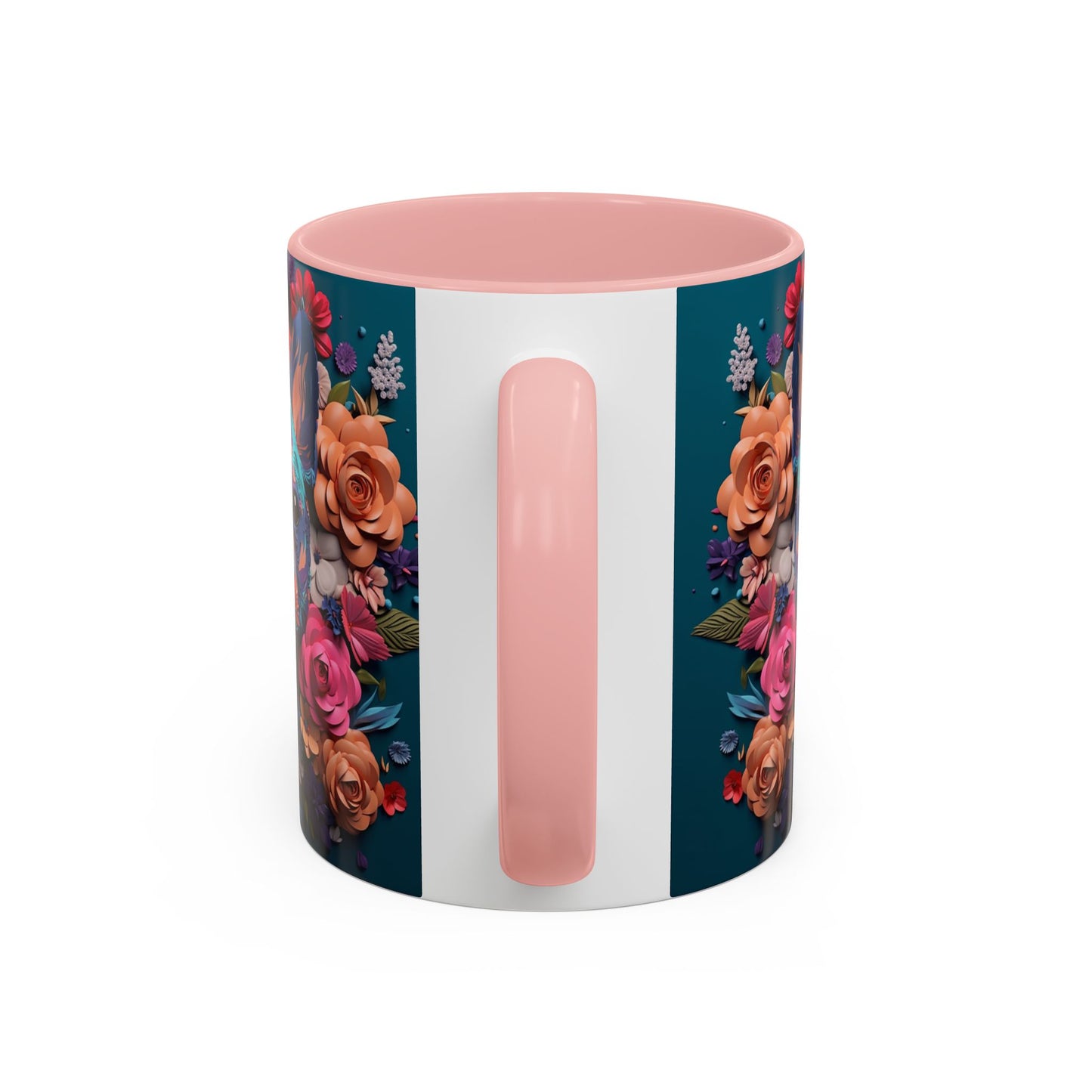 Floral French Bulldog Accent Coffee Mug - Colorful Dog Art 11/15oz